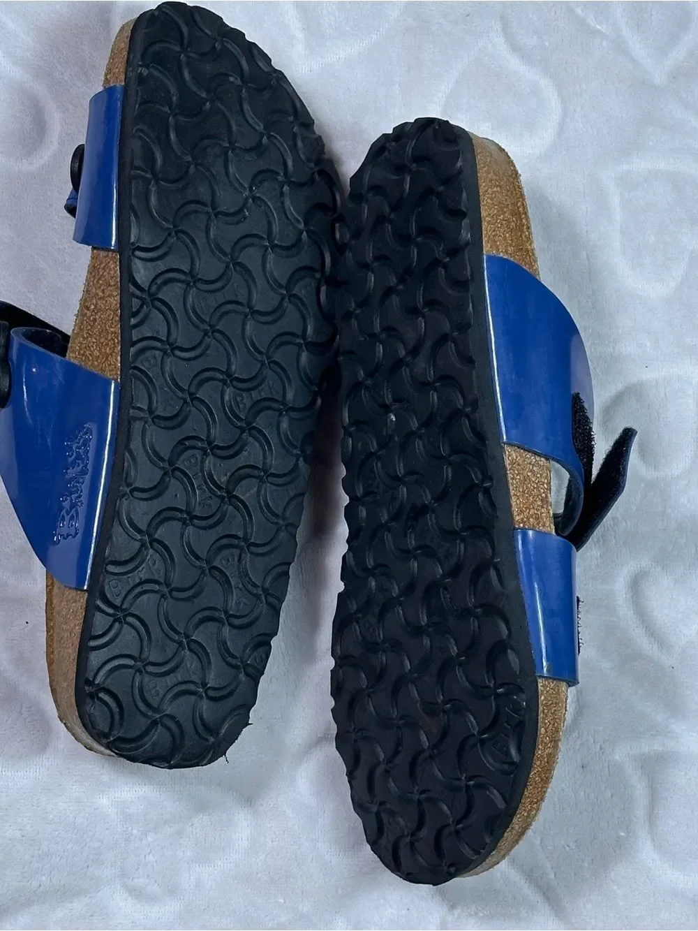 Big kids Blue Adjustable Strap Sandals